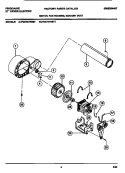 MOTOR, FAN HOUSING, EXHAUST DUCT Diagram and Parts List for FDE747RBS1  Frigidaire Dryer