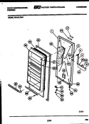 DOOR PARTS Diagram and Parts List for FU161LRW4  Frigidaire Freezer