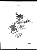 SHELVES AND SUPPORTS Diagram and Parts List for RT143SCD0  Frigidaire Refrigerator