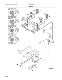 BURNER Diagram and Parts List for FGFB337GCE  Frigidaire Range