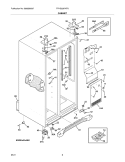 CABINET Diagram and Parts List for FPHS2387KF6  Frigidaire Refrigerator