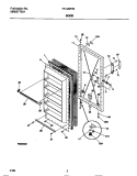 DOOR Diagram and Parts List for TFU20F7BW2  Tappan Freezer