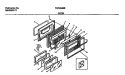 DOOR Diagram and Parts List for FGF350BBDA  Frigidaire Range
