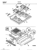 TOP / DRAWER Diagram and Parts List for TGF331SCWB  Tappan Range