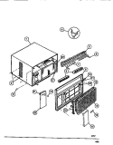 CABINET FRONT & WRAPPER Diagram and Parts List for FAC079P7B2  Frigidaire Air Conditioner