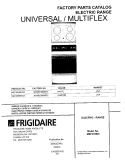 COVER Diagram and Parts List for MEF365BHW3  Frigidaire Wall Oven