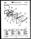 DOOR PARTS Diagram and Parts List for 30-2139-00-06  Tappan Range