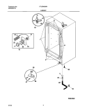 CABINET Diagram and Parts List for FFU09K0AW2  Frigidaire Freezer