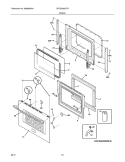 DOOR Diagram and Parts List for CPCS3085LFB  Frigidaire Range
