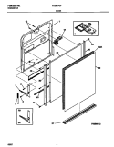 DOOR Diagram and Parts List for FDB837GFS2  Frigidaire Dishwasher