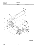 MOTOR Diagram and Parts List for GLER642AS3  Frigidaire Dryer
