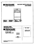 COVER Diagram and Parts List for FGF376CETH  Frigidaire Range