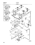 BURNER Diagram and Parts List for GLGF366AQB  Frigidaire Range