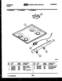 COOKTOP PARTS Diagram and Parts List for GP32BEL1  Frigidaire Range
