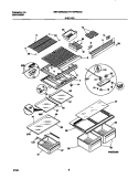 SHELVES Diagram and Parts List for FRT16PRGW2  Frigidaire Refrigerator