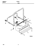 FRAME Diagram and Parts List for FDB435RFR3  Frigidaire Dishwasher