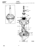 TRANSMISSION Diagram and Parts List for MLSG62RFW1  Frigidaire Washer Dryer Combo