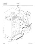 CABINET Diagram and Parts List for FRT18S6AW2  Frigidaire Refrigerator