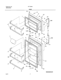 DOOR Diagram and Parts List for FRT18B4AT0  Frigidaire Refrigerator