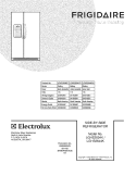 COVER Diagram and Parts List for LGHS2634KP1  Frigidaire Refrigerator