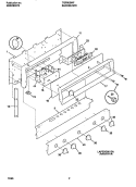 BACKGUARD Diagram and Parts List for TGF605WFD1  Tappan Range