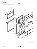 DOOR Diagram and Parts List for WRT16CGCD3  Frigidaire Refrigerator