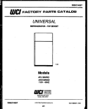 COVER Diagram and Parts List for ATC150WKW2  Frigidaire Refrigerator