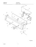 CONTROL PANEL Diagram and Parts List for FWX414RGS1  Frigidaire Washer