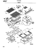 SHELVES Diagram and Parts List for FRT18QRCW6  Frigidaire Refrigerator