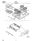 TOP / DRAWER Diagram and Parts List for TGF657BCBA  Tappan Range
