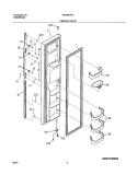 FREEZER DOOR Diagram and Parts List for FRS26KF6CQ2  Frigidaire Refrigerator