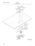 CONTROL PANEL Diagram and Parts List for GLEC36S8CBB  Frigidaire Cooktop