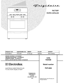 COVER Diagram and Parts List for FGFL88ACC  Frigidaire Range