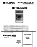COVER Diagram and Parts List for FEF352CASG  Frigidaire Range