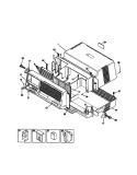 CABINET FRONT, WRAPPER Diagram and Parts List for GAB067W7B1  Gibson Air Conditioner