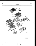 SHELVES AND SUPPORTS Diagram and Parts List for 95-1781-00-00  Tappan Refrigerator