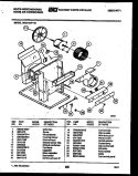 ELECTRICAL AND AIR HANDLING PARTS Diagram and Parts List for WAK107P1V1  Frigidaire Air Conditioner