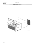 CABINET FRONT AND WRAPPER Diagram and Parts List for FAH096J2T3  Frigidaire Air Conditioner