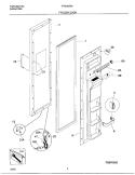 FREEZER DOOR Diagram and Parts List for FRS26ZSHB5  Frigidaire Refrigerator