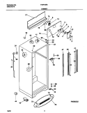 CABINET Diagram and Parts List for F44R18SKW0  Frigidaire Refrigerator