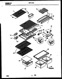 SHELVES AND SUPPORTS Diagram and Parts List for MRT17DRBD0  Frigidaire Refrigerator