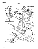 BURNER Diagram and Parts List for FGF352SBDE  Frigidaire Range