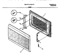 DOOR Diagram and Parts List for FMS107T1B2  Frigidaire Microwave