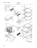 SHELVES Diagram and Parts List for FPHS2387KF1  Frigidaire Refrigerator