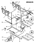 BURNER Diagram and Parts List for TGF353BCWA  Tappan Range