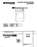 COVER Diagram and Parts List for WDG436RBD2  Frigidaire Dryer