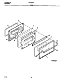 DOOR Diagram and Parts List for MGF331BFDA  Frigidaire Range