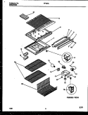 SHELVES AND SUPPORTS Diagram and Parts List for FP18TAL0  Frigidaire Refrigerator