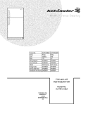 COVER Diagram and Parts List for KATR1816MW1  Kelvinator Refrigerator