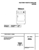 COVER Diagram and Parts List for GDG546RFS0  Gibson Dryer